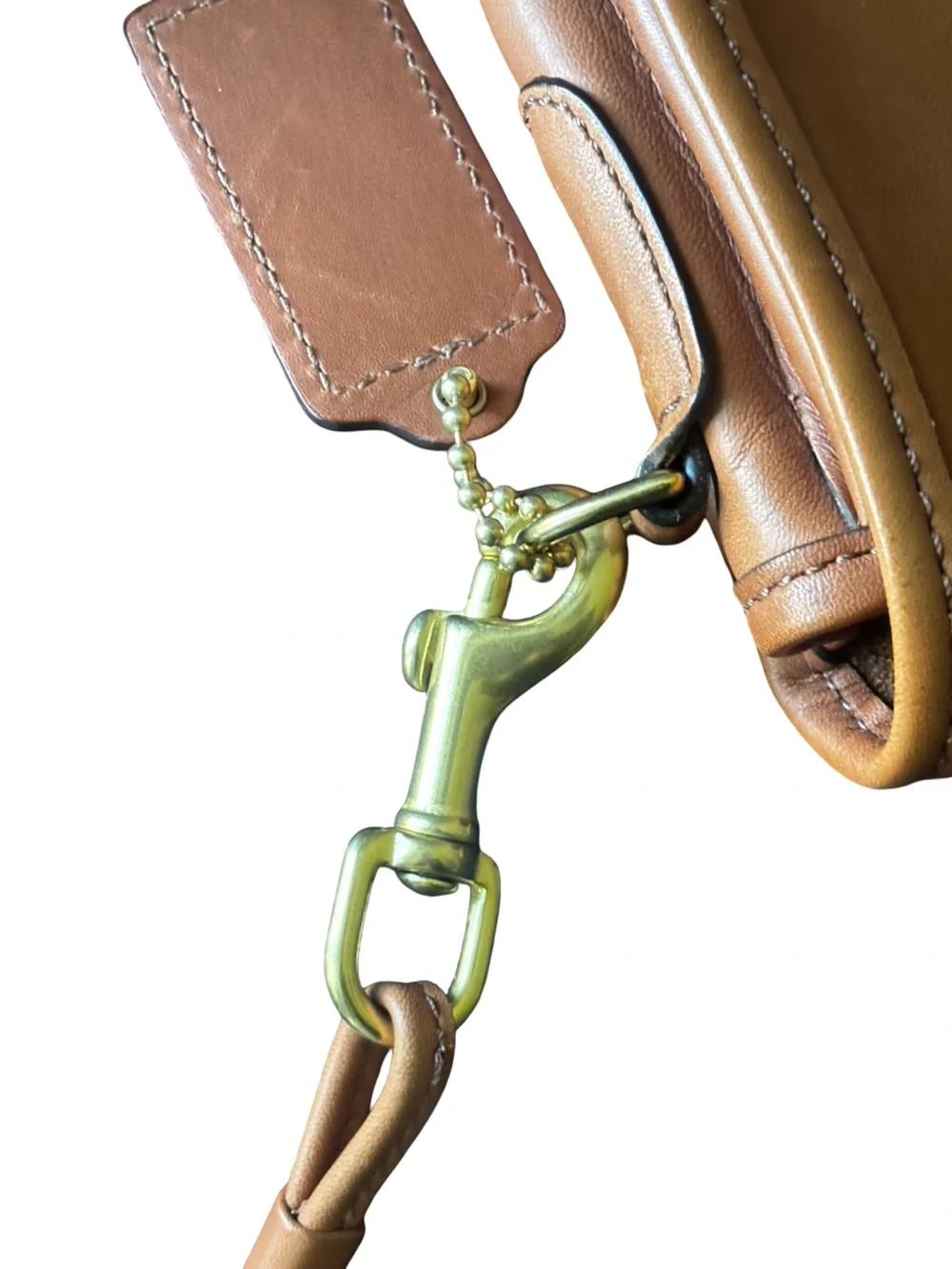 Vintage Coach 17994 British Tan Glove Tanned Leather Crossbody Dinky